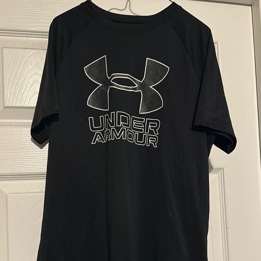 Under Armour Black Tee with White Logo